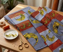 Rot Gelb Blau Ankara Stoff 2 Yards