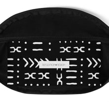 Black Mud Cloth Pattern Fanny Pack | Bum Bag