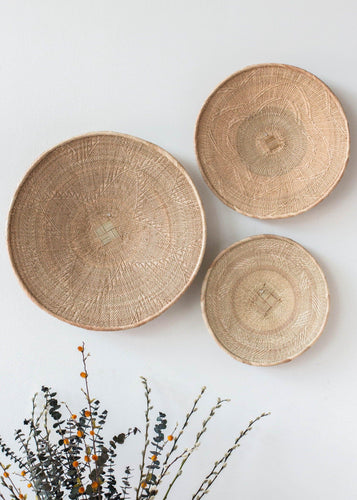 Binga Natural Woven African Wall Basket