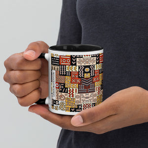 Black Brown Tribal Pattern Coffee Mug