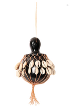 {Pre Order} Small Black African Gourd Shekere Instrument Cowrie Shells