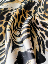 Golden Hour Leopard Pattern Kaftan Dress With Belt Scarf