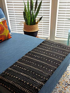 Arrows Black White Mud Cloth Fabric Throw