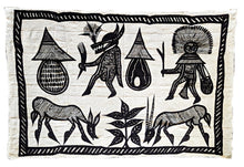 Village Life Korhogo Fabric Wall Art