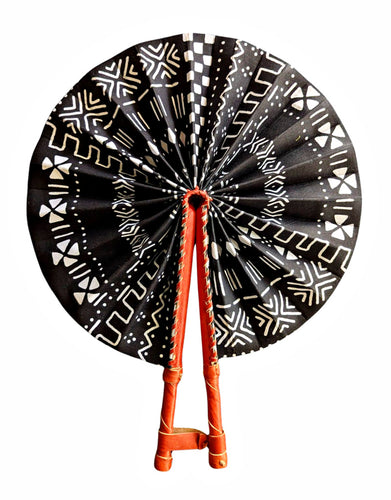 Pathfinder African Fabric Folding Hand Fan