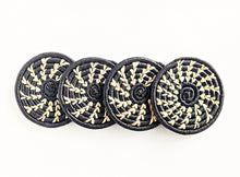 Black Woven Coasters + Black Bead Spoon Set