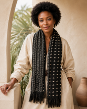 Black White Mud Cloth Fabric Table Runner/Scarf Triangles