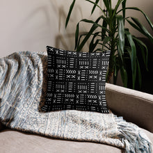 Black Mud Cloth Pattern Throw Pillow With Insert