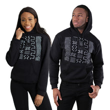 Black White Mud Cloth Pattern Unisex Hoodie