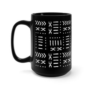 Black Mud Cloth Pattern Mug & Journal Gift Set