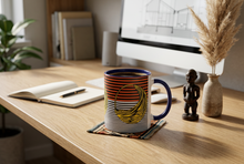 Fulani Earring Motif Coffee Mug | Vibrant African Print Teacup