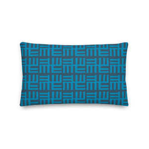 Blue African Pattern Throw Pillow With Insert