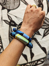 Blue Yellow Tuareg Bracelets Set of 2