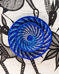 African Baskets & Drink Coasters Gift Set Blue