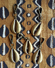Antique Brass Cowrie Shell Bag Charm & Keychain | Cultural Statement Accessory