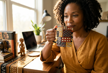 X&O's African Pattern Ceramic Coffee Mug 11oz