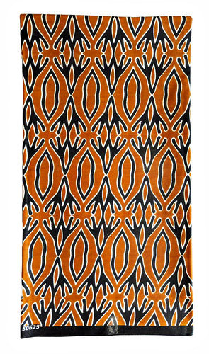 Brauner schwarzer Ankara-Stoff, 2 Yards 