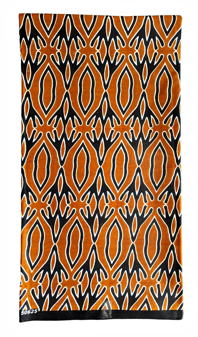 Brown Black Ankara Fabric 2 Yards