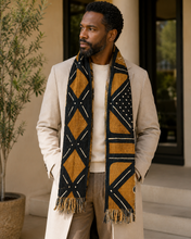 Black Brown Mud Cloth Table Runner/Scarf