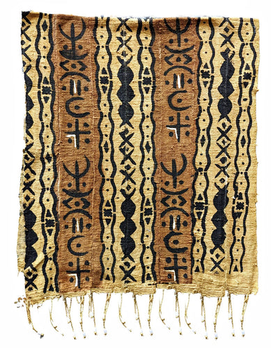 Brown Black Mud Cloth Table Runner/Scarf