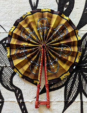 Cowrie Culture African Fabric Folding Hand Fan