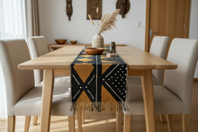 Black Brown Mud Cloth Table Runner/Scarf