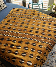 Jeté en tissu de boue marron, cauri