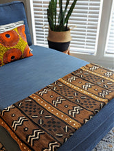 Brown Black Mud Cloth Fabric Throw Zig Zag