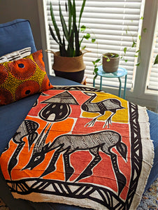Color Squared Korhogo Fabric Wall Art B