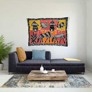 Color Squared Korhogo Fabric Wall Art B