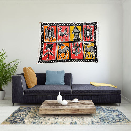 Color Squared Korhogo Fabric Wall Art A