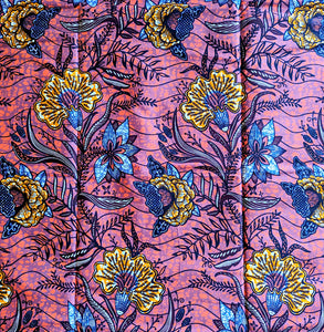 Coral Mauve Ankara Fabrics 2 Yards