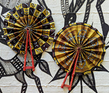 Cowrie Culture African Fabric Folding Hand Fan