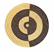 Large Woven Raffia Wall Plate Duo Tone