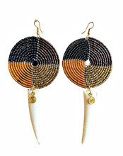 Boucles d'oreilles en perles africaines de forme ovale, ton bijou