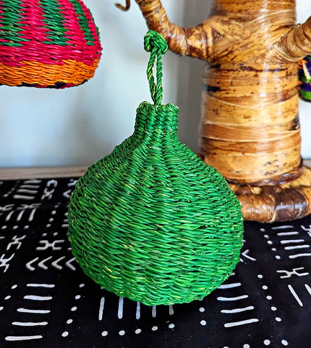 Large Woven Green Tree Ornament Instrument