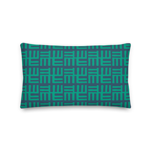 Green African Pattern Throw Pillow With Insert