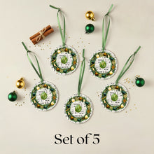 {Pre Order} Ceramic African Pattern Christmas Tree Ornament Green Wreath