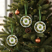 {Pre Order} Ceramic African Pattern Christmas Tree Ornament Green Wreath