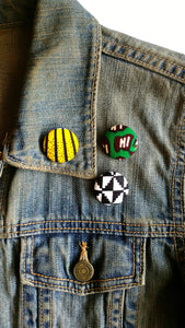 African Print Fabric Jacket Pin Set {Assorted}
