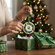 {Pre Order} Ceramic African Pattern Christmas Tree Ornament Green Wreath