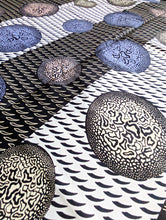 Black White Planetary Vibes African Print Fabric 2 Yards