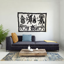 Village Life Korhogo Fabric Wall Art