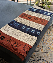 Indigo Brown White Multi Color Mud Cloth Fabric Throw