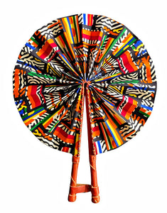 Diaspora Vibes African Fabric Folding Hand Fan
