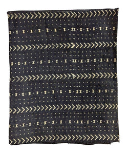 Arrows Black White Mud Cloth Fabric Throw