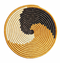 Large Woven Sisal Wall Plate Tan Swirl