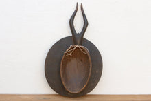 large wood wall mask back view