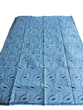 Light Blue African Print Fabric 2 Yards