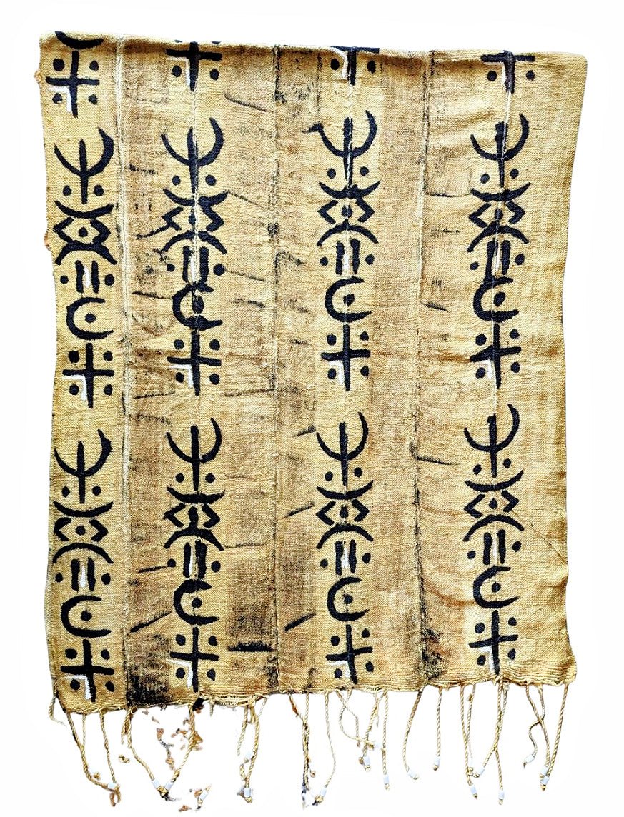Light Tan Mud Cloth Table Runner/Scarf